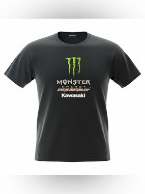 Monster Energy Pro Circuit Kawasaki Black Logo T-Shirt. Size L